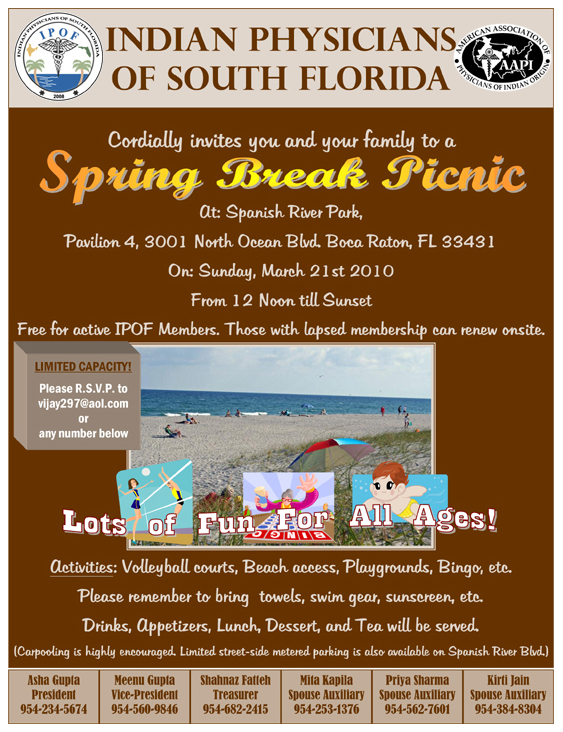 IPOF Spring Break Picnic, March 21st 2010